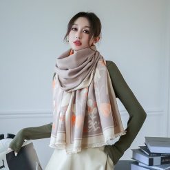 Khăn quàng cổ cao cấp len Cashmere cho nữ KQ-WD02 làm quà tặng bạn gái, sếp nữ, mẹ, cô, dì, chị - em gái...