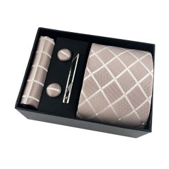 Set Combo cà vạt 4 món cho nam WD-CB15 cao cấp làm quà tặng cho Sếp nam, thầy giáo, bố,...