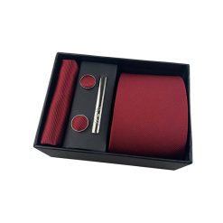 Set cà vạt cao cấp màu đỏ cam - May mắn tài lộc