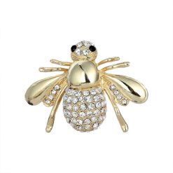 Ghim cài áo cao cấp hình chú ong đính đá màu vàng WD-GC03 làm quà tặng bạn gái, sếp nữ, mẹ, cô, dì, chị - em gái...