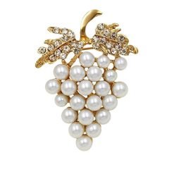 Ghim cài áo hình chùm nho đính đá cao cấp