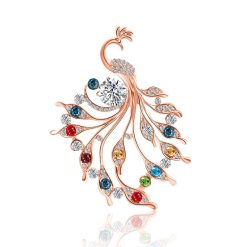 Ghim cài áo hình phượng hoàng đính đá sang trọng làm quà tặng cho Sếp nữ, Mẹ, Cô Giáo