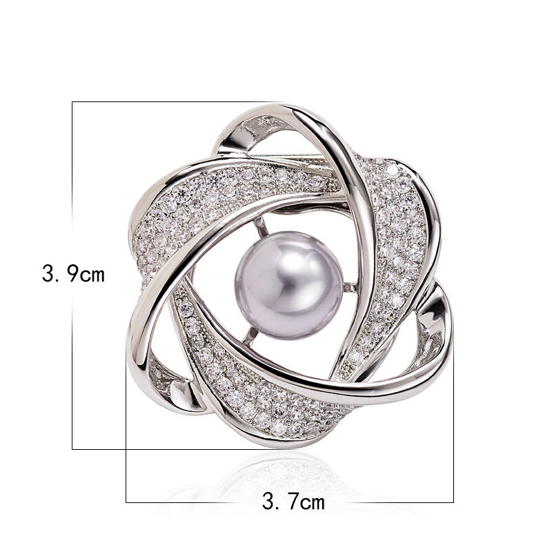 Ghim cài áo màu bạc hình cầu vồng đính đá cao cấp làm quà tặng bạn gái, sếp nữ, mẹ, cô, dì, chị - em gái... - Ảnh 2