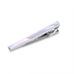 Kẹp cà vạt cao cấp đính đá KCV006 màu bạc làm quà tặng bạn trai, sếp nam, bố, anh trai...