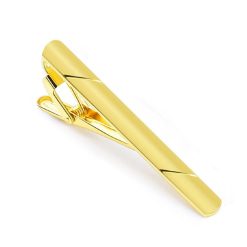 Kẹp cà vạt cao cấp màu vàng tối giản sang trọng làm quà tặng cho Sếp nam, thầy giáo, Bố,...