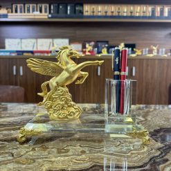 Ống đựng bút kèm đế pha lê K9 để bàn cao cấp – LBWG005 làm quà tặng sếp, đối tác, doanh nghiệp...