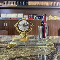 Ống đựng bút kèm đế pha lê K9 để bàn cao cấp – LBWG009 làm quà tặng sếp, đối tác, doanh nghiệp...