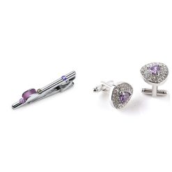 Set combo 2 món Kẹp cà vạt + Khuy măng set CB-WD012 làm quà tặng bạn trai, sếp nam, bố, anh trai...