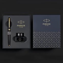 GiftSet Bút Máy Ký Tên Cao Cấp Parker PK874 Màu Đen