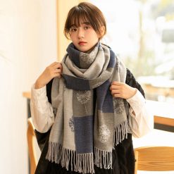 Khăn len Cashmere thời trang cao cấp cho nữ KLTT-WD004