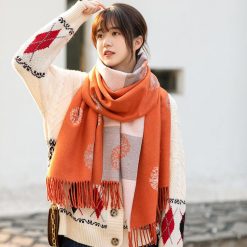 Khăn len Cashmere thời trang cao cấp cho nữ KLTT-WD005 làm quà tặng Bạn gái, quà Giáng Sinh, quà Valentine, quà tặng Cô giáo,...