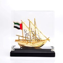 Mô Hình Thuyền Buồm Mạ Vàng 24K Cao Cấp TB03