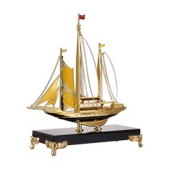 Mô Hình Thuyền Buồm Mạ Vàng 24K Cao Cấp TB06