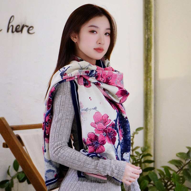Khăn quàng cổ cao cấp len Cashmere cho nữ KQ-WD30 làm quà tặng